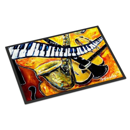 Carolines Treasures 24 x 36 in. All That Jazz Indoor or Outdoor Mat MW1267JMAT